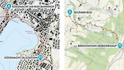 Wanderung Seebodenalp via Luftseilbahn, Seilpark Rigi