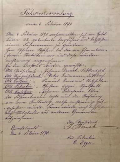 Mountain Guide Grindelwald Founding Certificate 1898