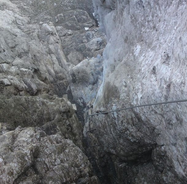 "Chimney" at via ferrata Ostegg