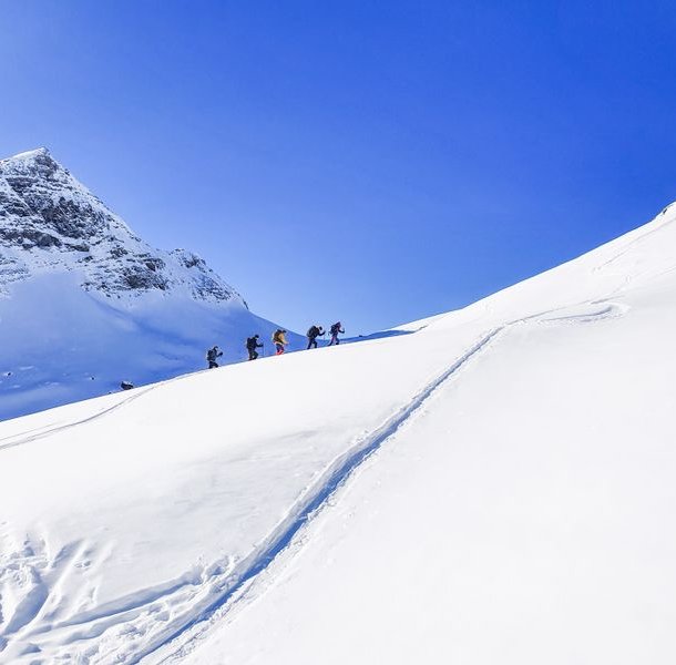 Ski tourers on the ascent