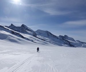 Ski tourers on the Eternal Snowfield