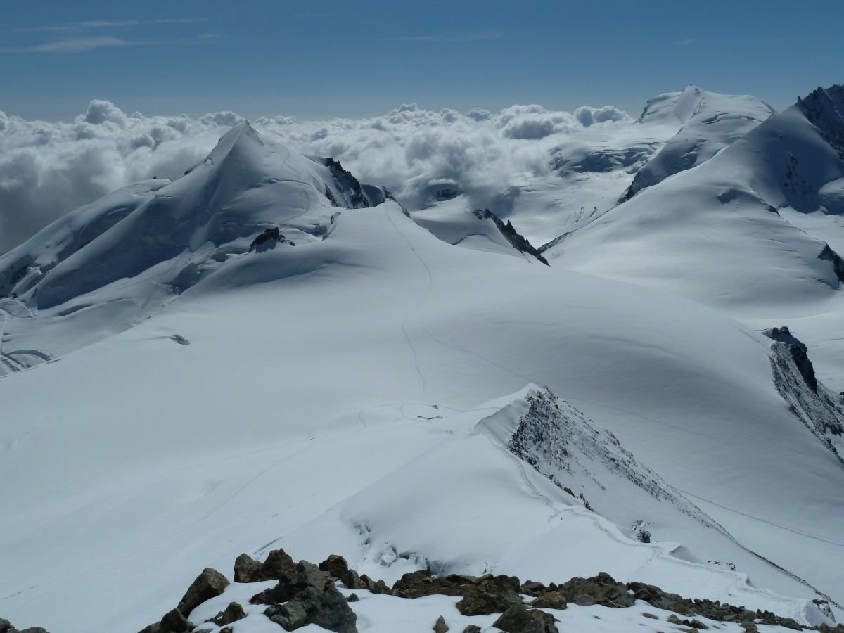 View of the Saas 4000m peaks