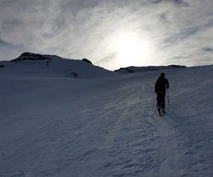 Ski tourers ascending