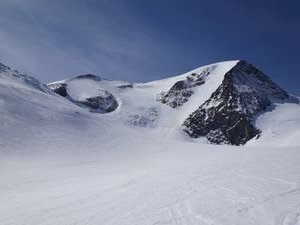 Winter glacier landscape